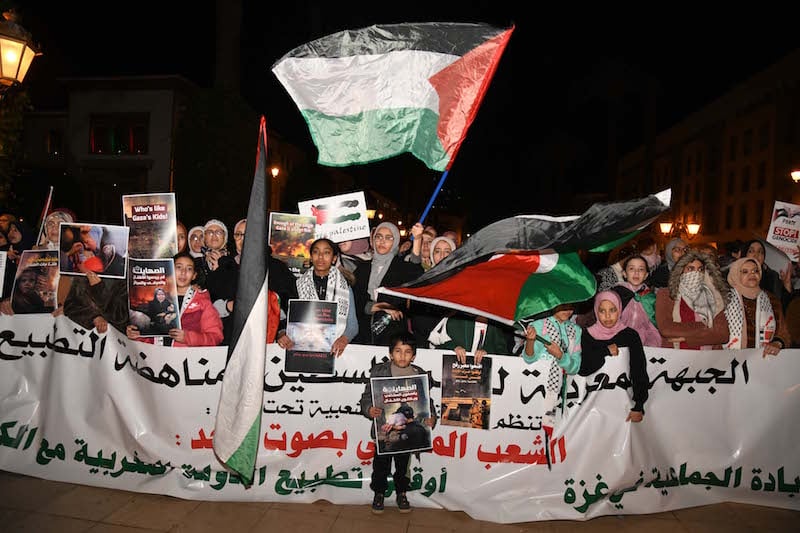 وقفة تستقبل شهر رمضان بالتضامن مع الشعب الفلسطيني في مدينة الرباط